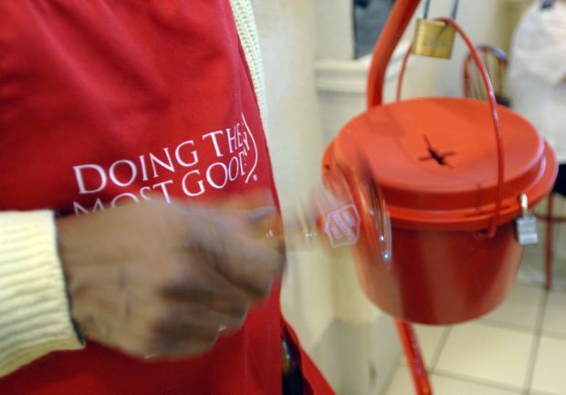 Ring the Salvation Army bell.